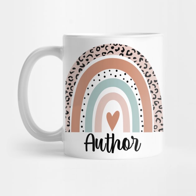 Author Rainbow Leopard Nerd Novel Book Lover Gift by Evolve Elegance